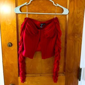 Red corset top